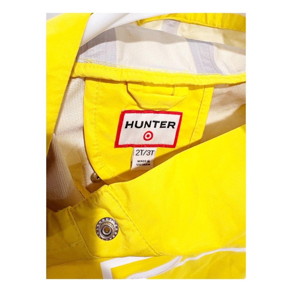Hunter for Target Kids Yellow Hooded Rain Poncho Jacket 2T/3T - Picture 3 of 5